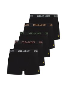 Lyle & Scott - Miller-bokserialushousut 5-pack - BLACK MULTI TEXT WAISTBAND | Stockmann