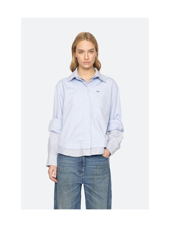 Sea NY - ZAYNA DBL LAYER BUTTON DOWN SHIRT Sea NY - BLUE | Stockmann - photo 5
