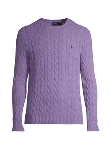 Polo Ralph Lauren - Palmikkoes kampsun - 502 LIGHT CORONET PURPLE HEATHER | Stockmann