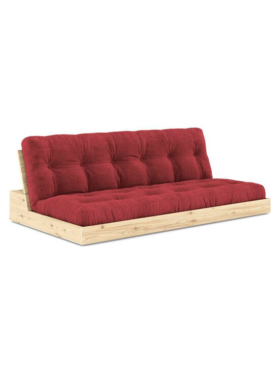 Karup - Base-futonsohva Corduroy-kangas ruby red/mänty L 196 cm - PINK | Stockmann - photo 1