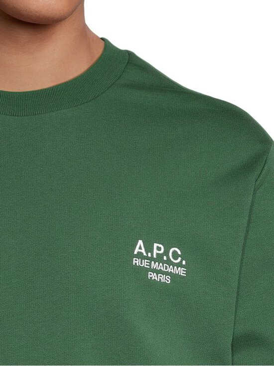 A.P.C - Rue Madame -collegepaita - VERT FONCE/BLANC | Stockmann - photo 4