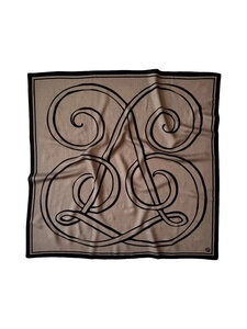 lescarf - Wool Monogram -huivi - TAUPE & BLACK | Stockmann