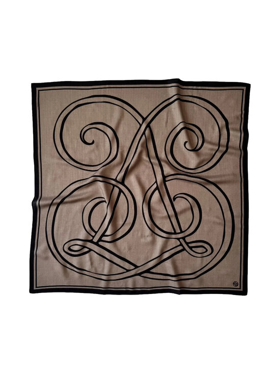 lescarf - Wool Monogram -huivi - TAUPE & BLACK | Stockmann - photo 1