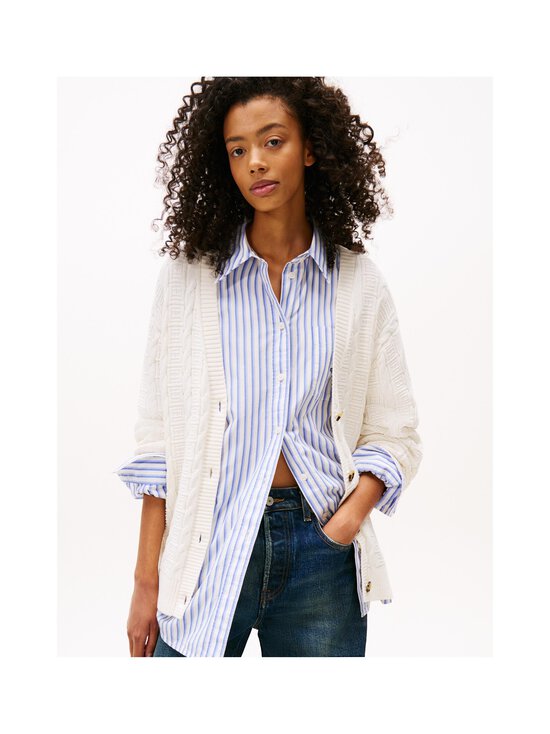 Tommy Jeans - Pīnīšu adījuma adīta jaka - YBH ANCIENT WHITE | Stockmann - photo 2