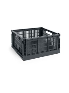 HAY - Colour Crate Large Square uzglabāšanas kaste - CHARCOAL | Stockmann