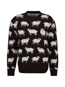 GANT - Jacquard C-neck -villaneule - 217 BLACK BROWN | Stockmann