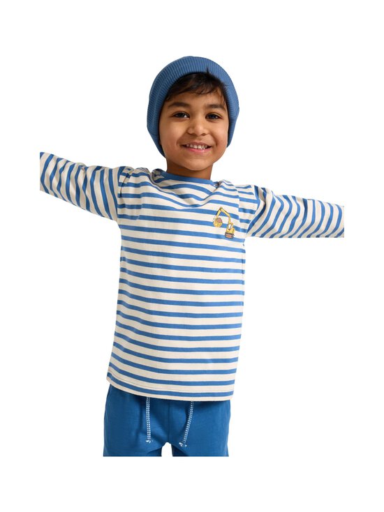 Lindex - Trikoopluus Striped Soft - 8887 LIGHT DUSTY BLUE | Stockmann - photo 3