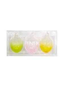 Pentik - Säde-lasimuna 4 x 7 cm, 3 kpl - MULTICOLOR | Stockmann