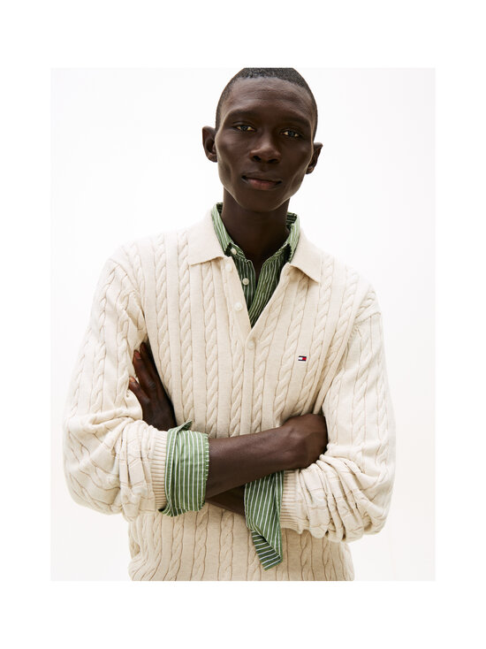 Tommy Hilfiger - Classic Cotton Cable -pikeepaita - HGF HEATHERED OATMILK | Stockmann - photo 5