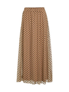 Vila - Maksiseelik Vielsa High Waist - TOASTED COCONUT AOP:BLACK DOTS | Stockmann