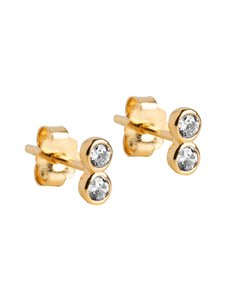 ENAMEL Copenhagen - Twin Cubic Zirconia Studs - CLEAR CZ | Stockmann