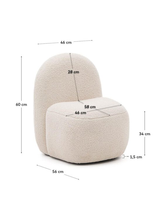Kave Home - Bucky- lasten nojatuoli - VALKOINEN - photo 8 Kave Home - Bucky- lasten nojatuoli - VALKOINEN | Stockmann - photo 8