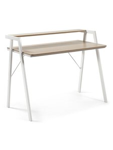 Kave Home - Aarhus-työpöytä - VALKOINEN,LUONNONVÄRINEN | Stockmann