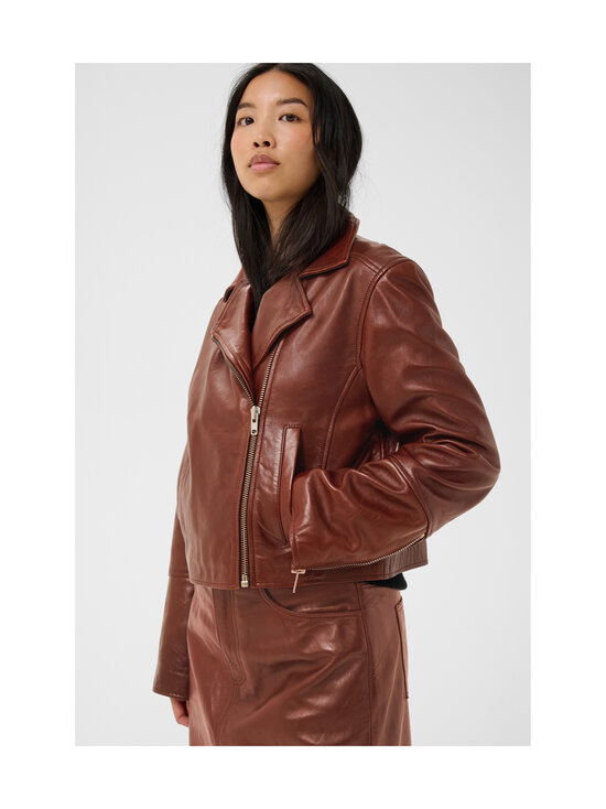 Part Two - CimmiePW-nahkatakki - 130 BROWN OUT | Stockmann - photo 4