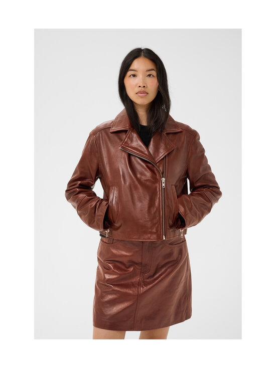 Part Two - CimmiePW-nahkatakki - 130 BROWN OUT | Stockmann - photo 5