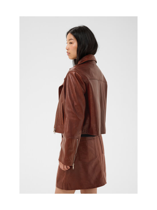 Part Two - CimmiePW-nahkatakki - 130 BROWN OUT | Stockmann - photo 6