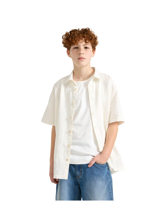 Lindex - Linen Blend -paita - 1418 WHITE | Stockmann - photo 3