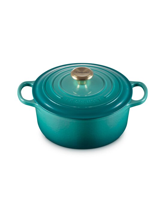 Le Creuset - Bleu Riviera Cast Iron Round Casserole -valurautapata 24 cm - BLEU RIVIERA | Stockmann - photo 1