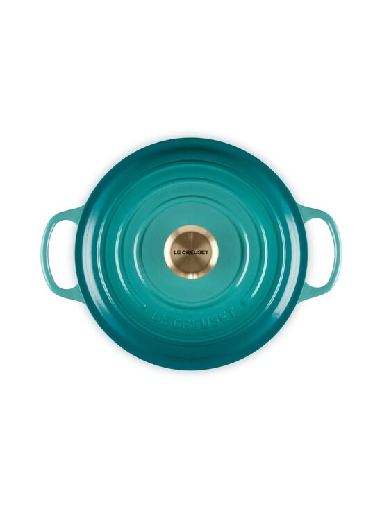 Le Creuset - Bleu Riviera Cast Iron Round Casserole -valurautapata 24 cm - BLEU RIVIERA | Stockmann - photo 4