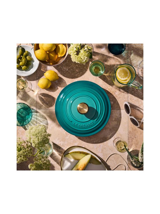 Le Creuset - Bleu Riviera Cast Iron Round Casserole -valurautapata 24 cm - BLEU RIVIERA | Stockmann - photo 6