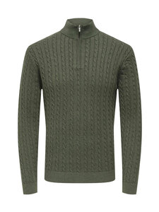 Only & Sons - Kudum OnsLoui Cable Half Zip - CASTOR GRAY DETAIL:MELANGE | Stockmann