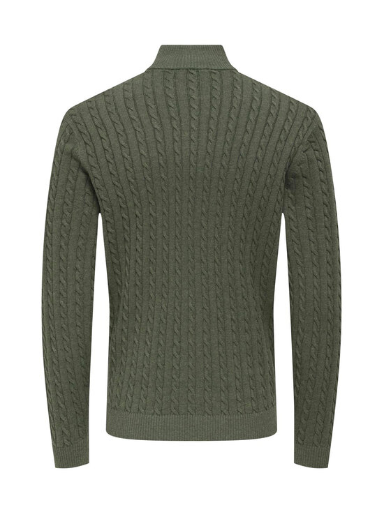 Only & Sons - Kudum OnsLoui Cable Half Zip - CASTOR GRAY DETAIL:MELANGE | Stockmann - photo 2
