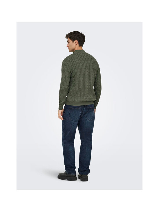 Only & Sons - Kudum OnsLoui Cable Half Zip - CASTOR GRAY DETAIL:MELANGE | Stockmann - photo 4