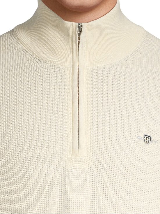GANT - Micro Textured Half Zip adīts džemperis - 130 CREAM | Stockmann - photo 5