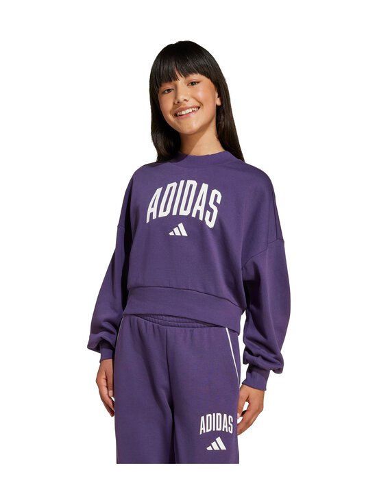 adidas Sportswear - Junior Logo -collegepaita - JV7379 AURPLU/WHITE | Stockmann - photo 4