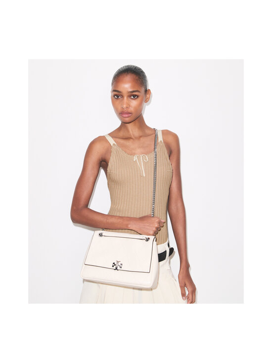 Tory Burch - Charlie Quilted Shoulder ādas soma - LIGHT CREAM | Stockmann - photo 6