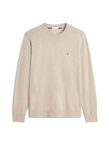 Tommy Hilfiger - Essential Cotton Crew -neule - ADK BATIQUE KHAKI HEATHER | Stockmann
