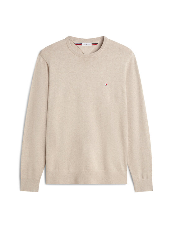 Tommy Hilfiger - Essential Cotton Crew -neule - ADK BATIQUE KHAKI HEATHER | Stockmann - photo 1