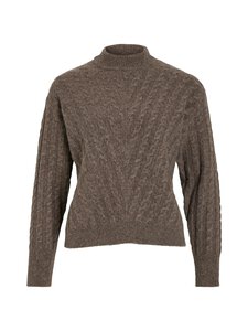 Vila - Palmikkoes kampsun Virelli Highneck - FALCON DETAIL:MELANGE | Stockmann