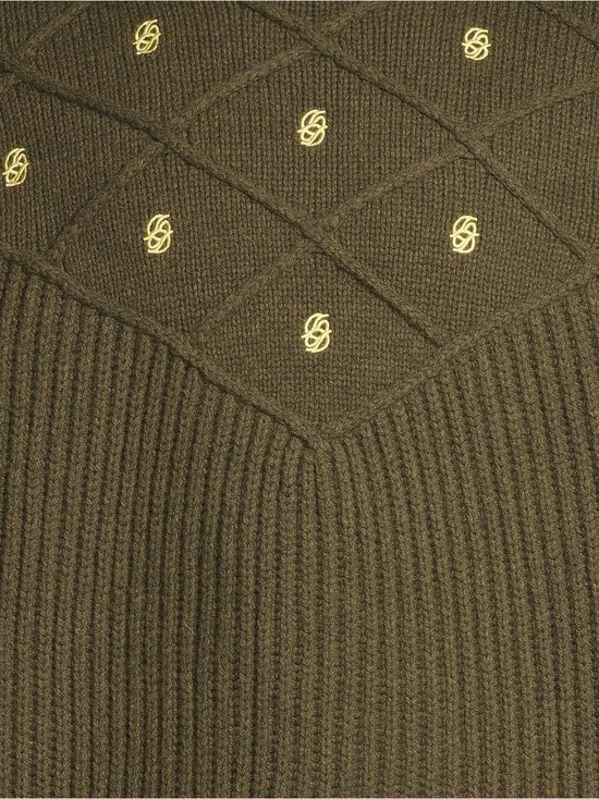 Drôle de Monsieur - La Maille Monogramme -villaneule - KAKI | Stockmann - photo 4