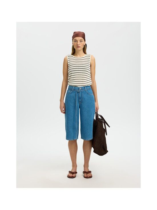 Selected - SlfMoon Striped -neuletoppi - BIRCH STRIPES:BLACK | Stockmann - photo 2
