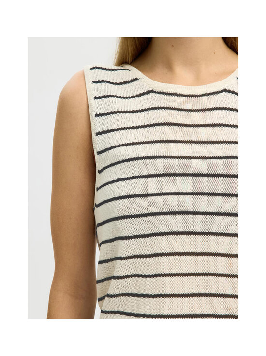 Selected - SlfMoon Striped -neuletoppi - BIRCH STRIPES:BLACK | Stockmann - photo 6