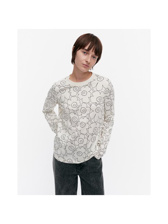 Marimekko - Sekunti Piirto Unikko trikotāžas krekls - 190 OFF WHITE, BLACK - photo 2 Marimekko - Sekunti Piirto Unikko trikotāžas krekls - 190 OFF WHITE, BLACK | Stockmann - photo 2