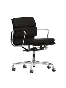 Vitra - Eames Soft Pad EA217 -työtuoli musta nahka/kiillotettu alumiini - BLACK | Stockmann