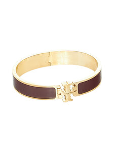 Tory Burch - Icon Enamel -rannekoru - 705 TORY GOLD / BURGUNDY | Stockmann