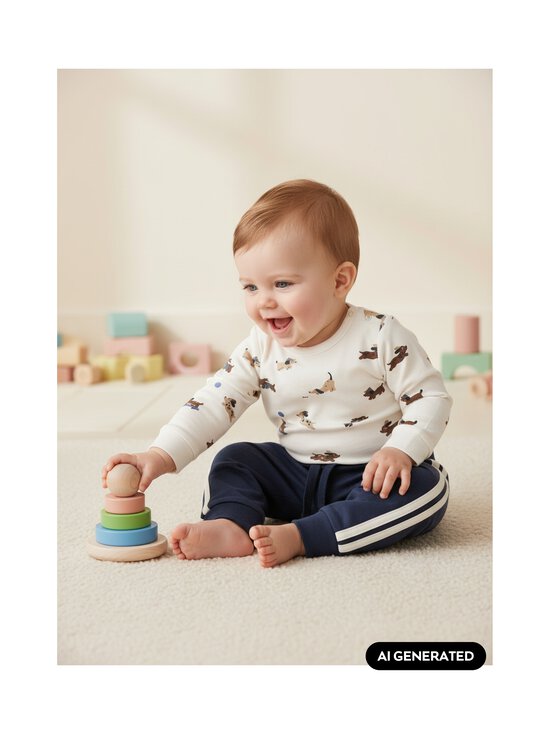 Lindex - Apģērbu komplekts Bodysuit & Trousers - 6842 BLUE | Stockmann - photo 3