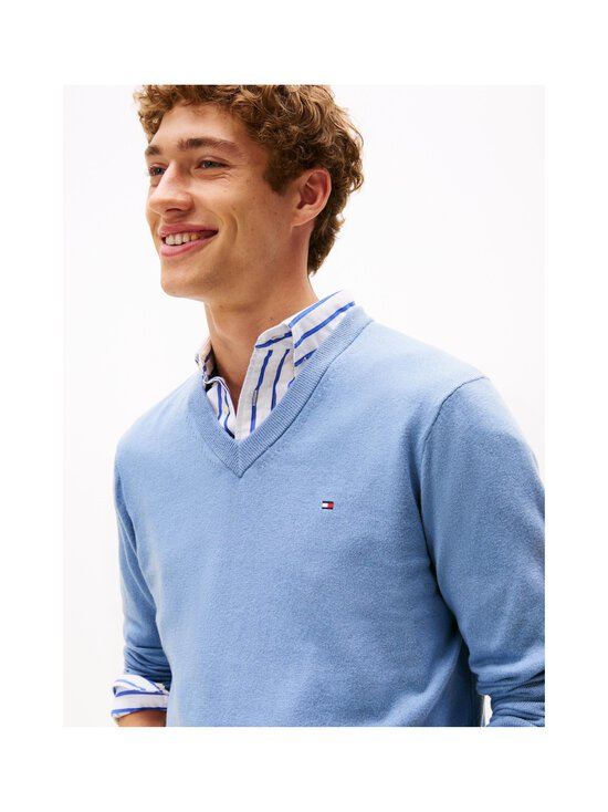 Tommy Hilfiger - Kokvilnas-kašmira džemperis - C2B BRISK BLUE | Stockmann - photo 5