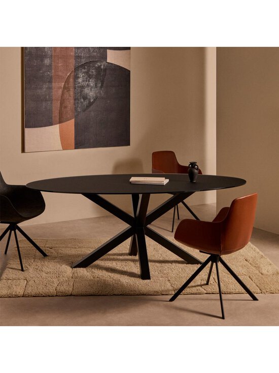 Kave Home - Argo-ruokapöytä musta ⌀ 200x100 cm - BLACK | Stockmann - photo 4