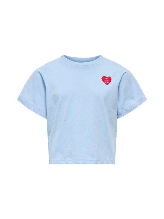 KIDS ONLY - KogLivina Solid t-krekls - CASHMERE BLUE DETAIL:HEART HIGH RISK RED | Stockmann - photo 1