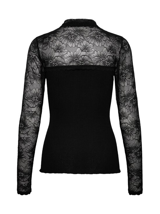 Rosemunde - RWBeatha Lace Polo -silkkisekoitepaita - 010 BLACK | Stockmann - photo 2