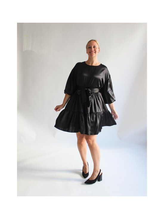Lili Marleena - Silk Puff Double Ruffle -silkkimekko - BLACK | Stockmann - photo 2