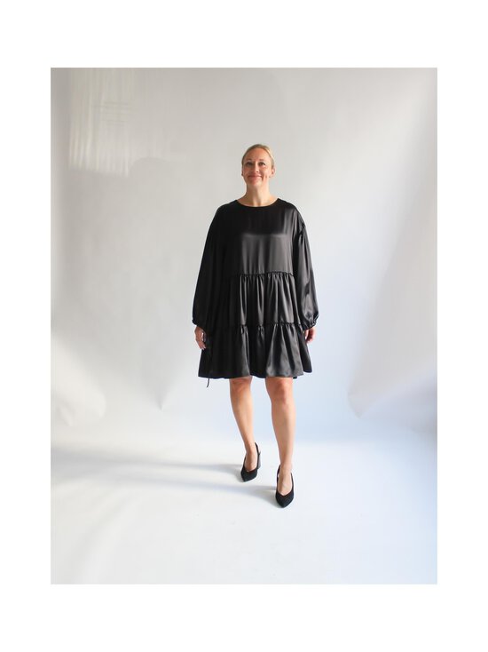 Lili Marleena - Silk Puff Double Ruffle -silkkimekko - BLACK | Stockmann - photo 5