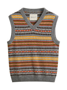 GANT - Kootud vest Fair Isle - 105 MULTICOLOR | Stockmann