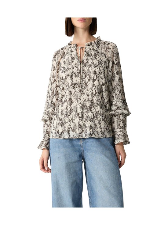 Comma - Printtipaita - 93A0 GREY /BLACK PATTERN | Stockmann - photo 4