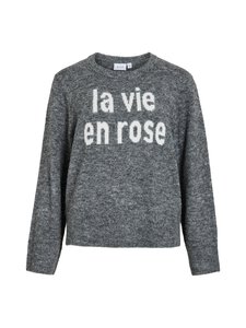 Vila - Kudum ViMelie - MEDIUM GREY MELANGE DETAIL:SNOW WHITE TEXT | Stockmann