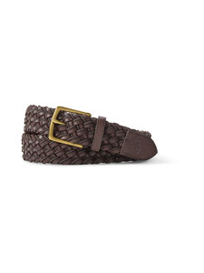 Polo Ralph Lauren - Braided Stretch Medium -vyö - 003 BROWN/BROWN | Stockmann